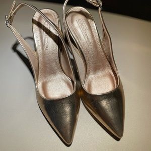 ASOS DESIGN Sammy Slingback Mid Heels in Rose Gold